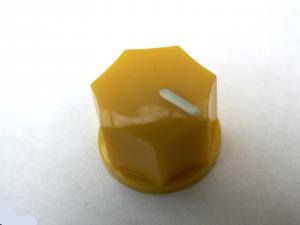 YELLOW ABS 15MM 7 SIDED CONTROL POTENTIOMETER KNOB 5007-5